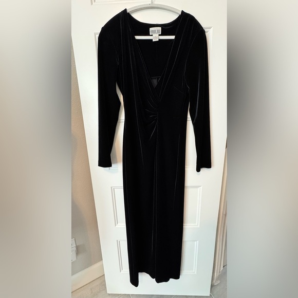Vintage Robbie Bee Velvet Dress Size 8 - Picture 1 of 7